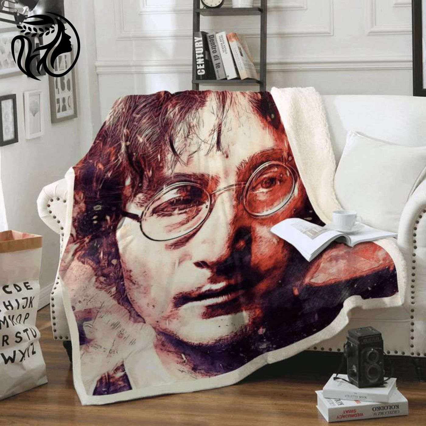 Cozy Up with John Lennon & The Beatles: English Rock Band Fleece Blanket