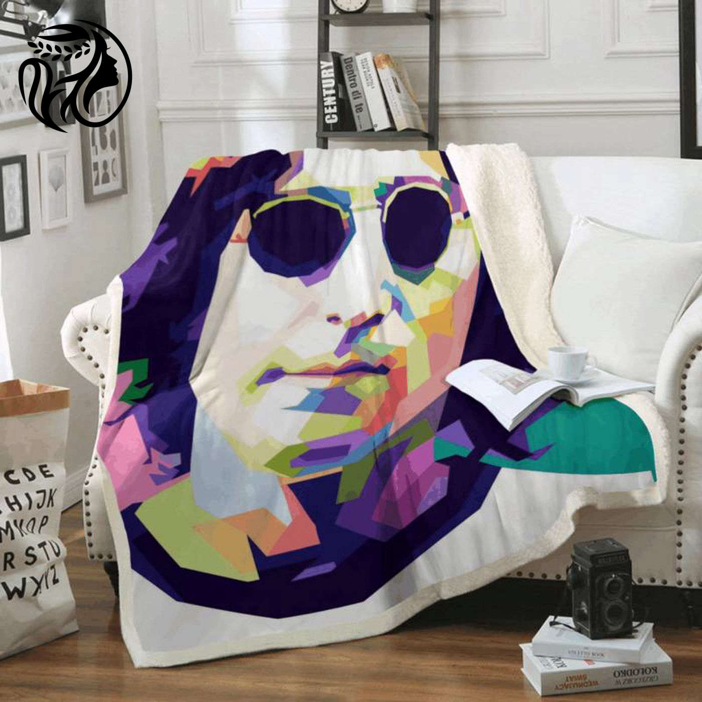 John Lennon Beatles Pop Art Fleece Blanket – English Rock Band Merchandise