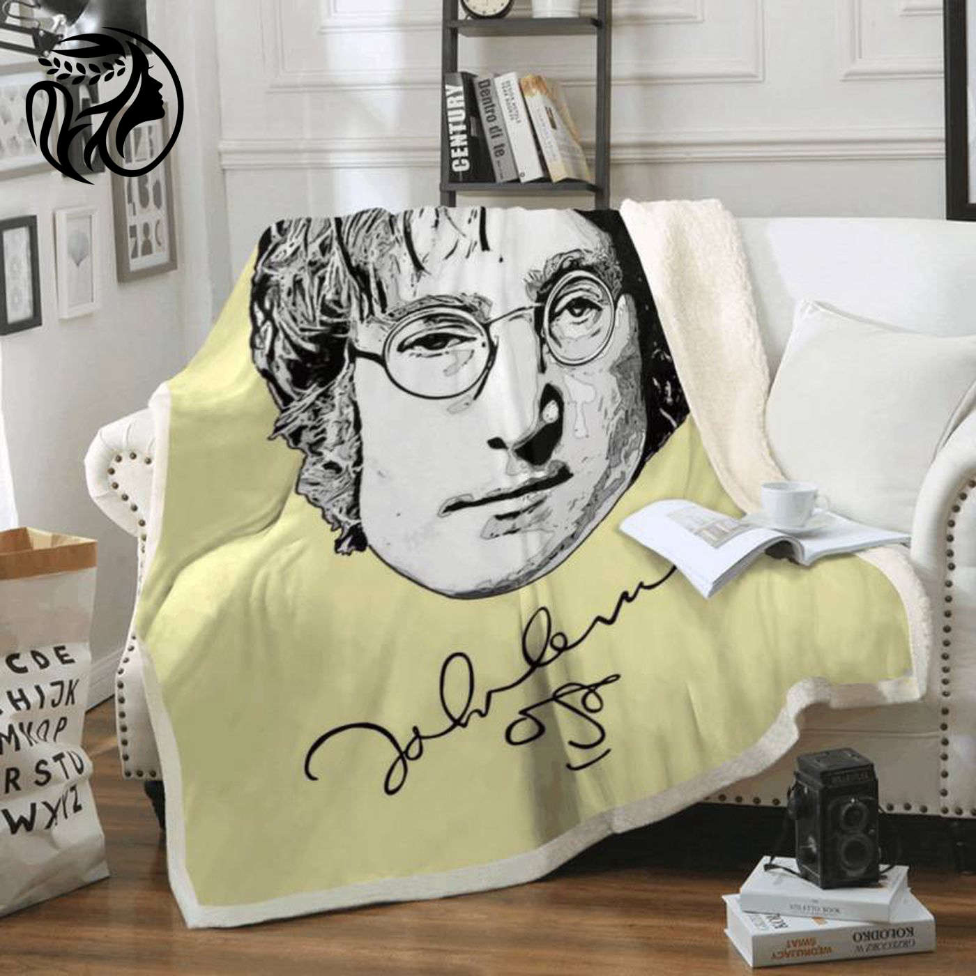 John Lennon Beatles Here Comes the Sun Art Fleece Blanket: Cozy Tribute to Iconic Music Limited Edition