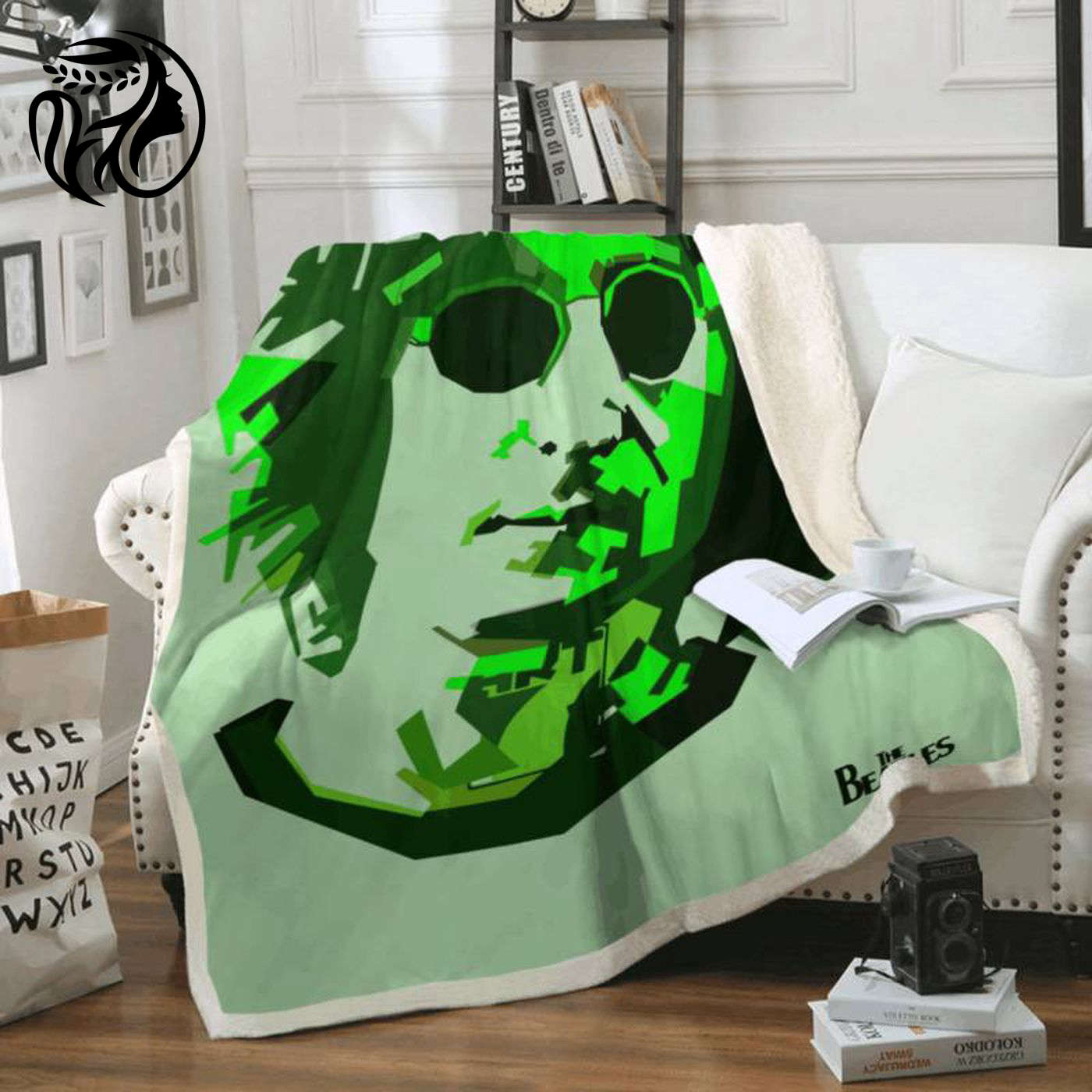 Iconic John Lennon Beatles Hey Jude Art Fleece Blanket - Cozy Tribute to a Musical Legend