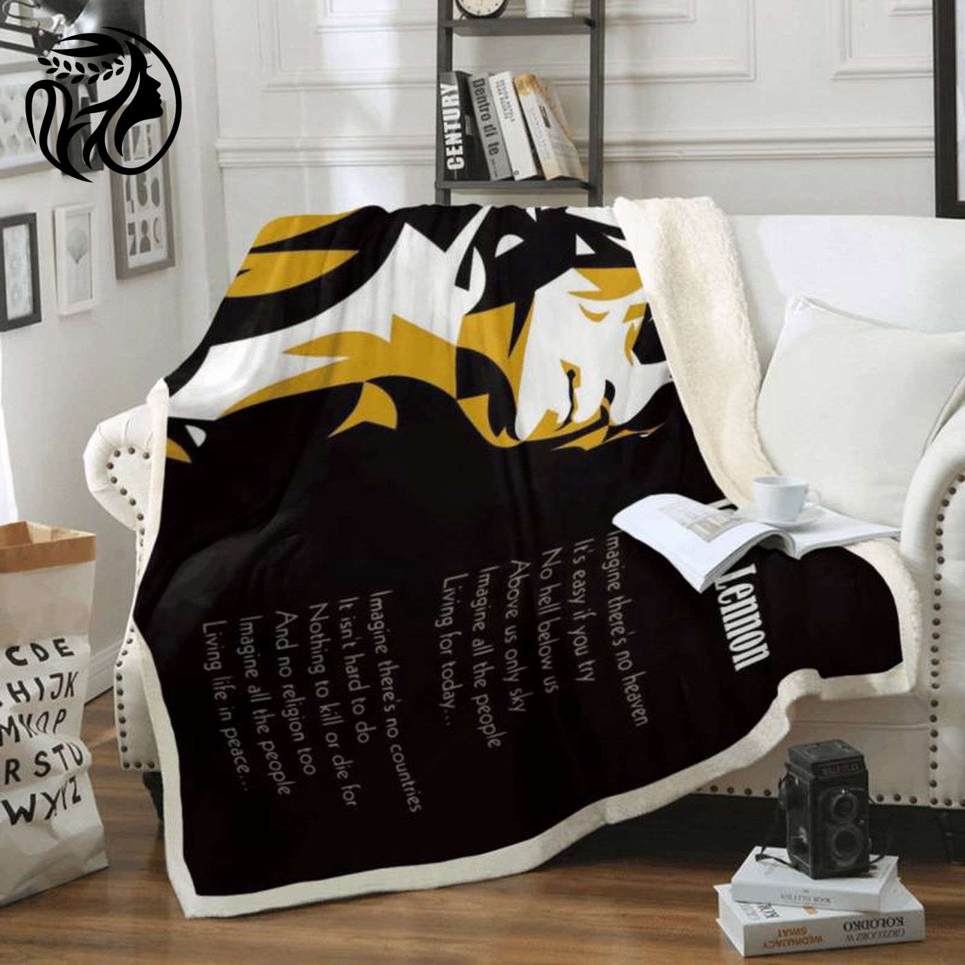 John Lennon Beatles Imagine Art Fleece Blanket: Iconic Music Inspired Comfort