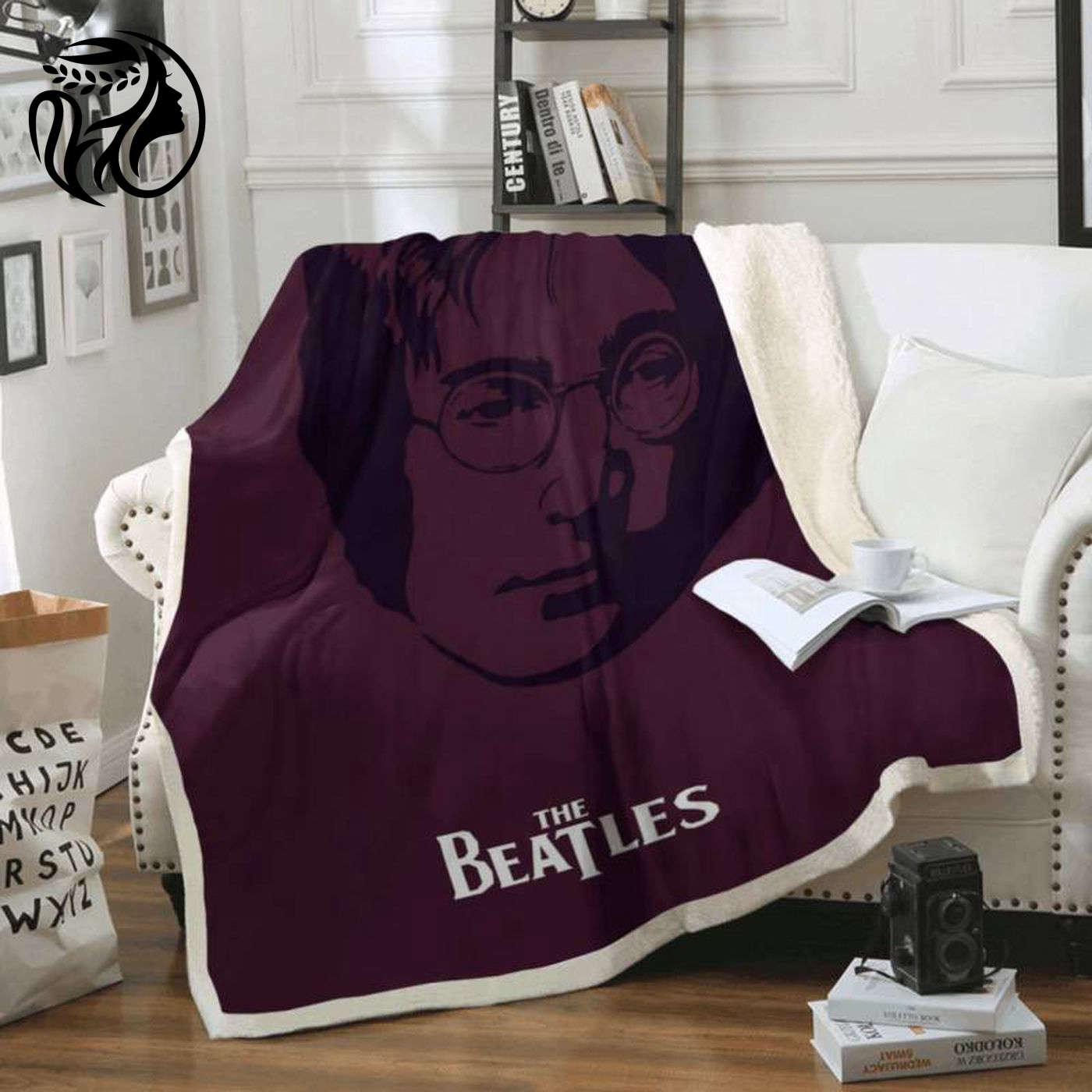 Beatles In My Life Art Fleece Blanket – John Lennon Tribute Cozy and Stylish Home Decor