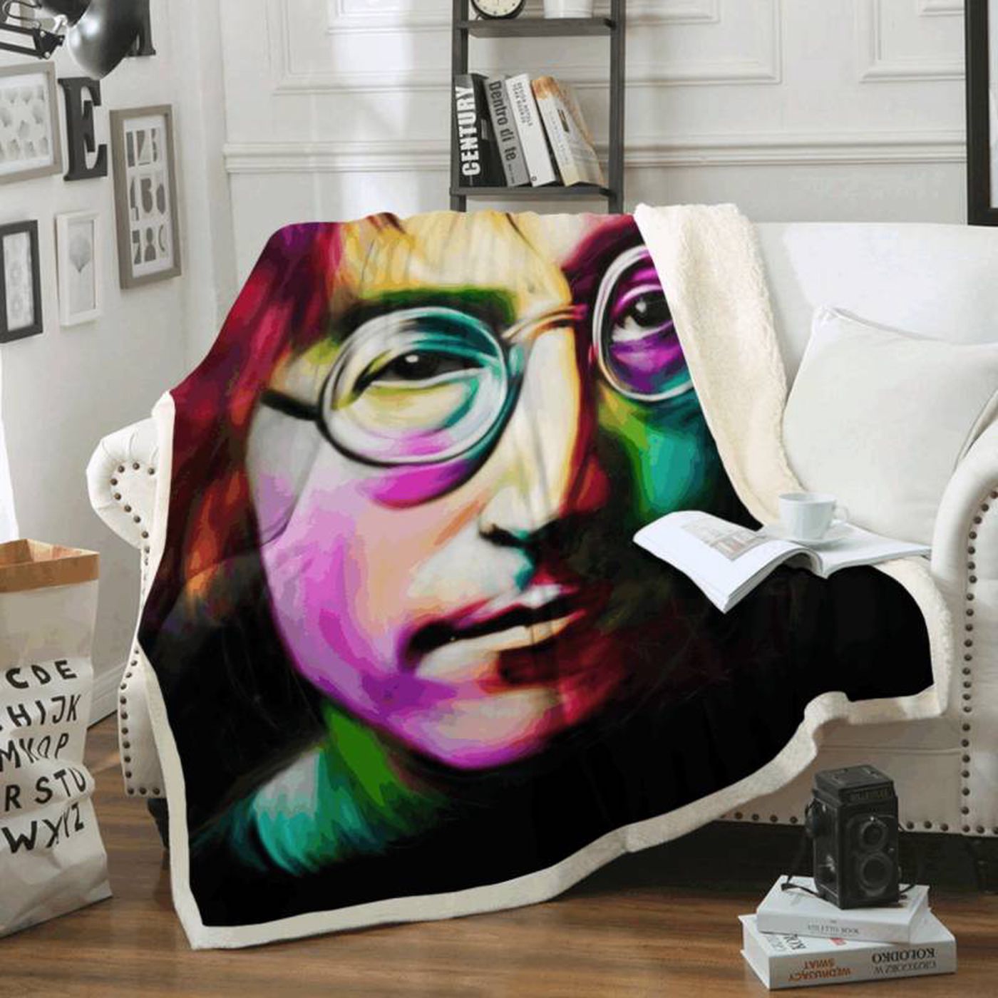 Cozy up with John Lennon – The Beatles Let It Be Art Fleece Blanket: A Must-Have for Music Lovers!