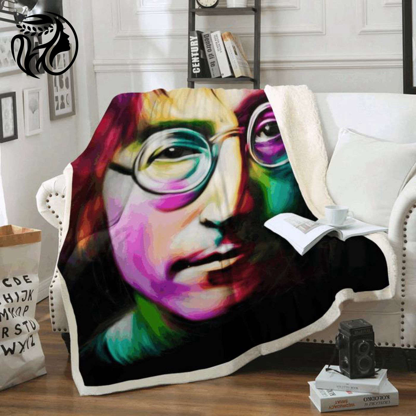Cozy up with John Lennon – The Beatles Let It Be Art Fleece Blanket: A Must-Have for Music Lovers!