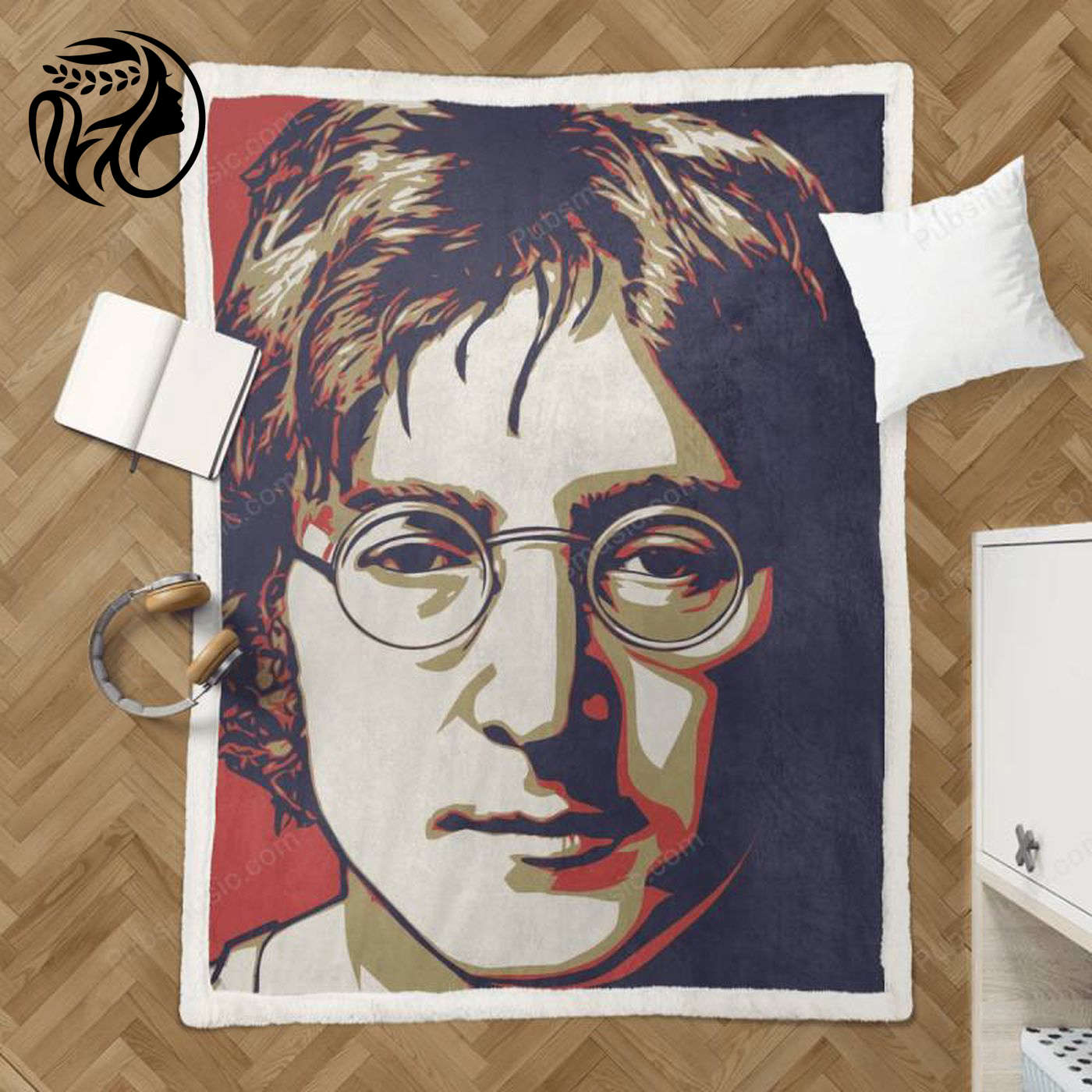 John Lennon Beatles Musicians Sherpa Fleece Blanket: Cozy Tribute to Iconic Band for Ultimate Comfort!