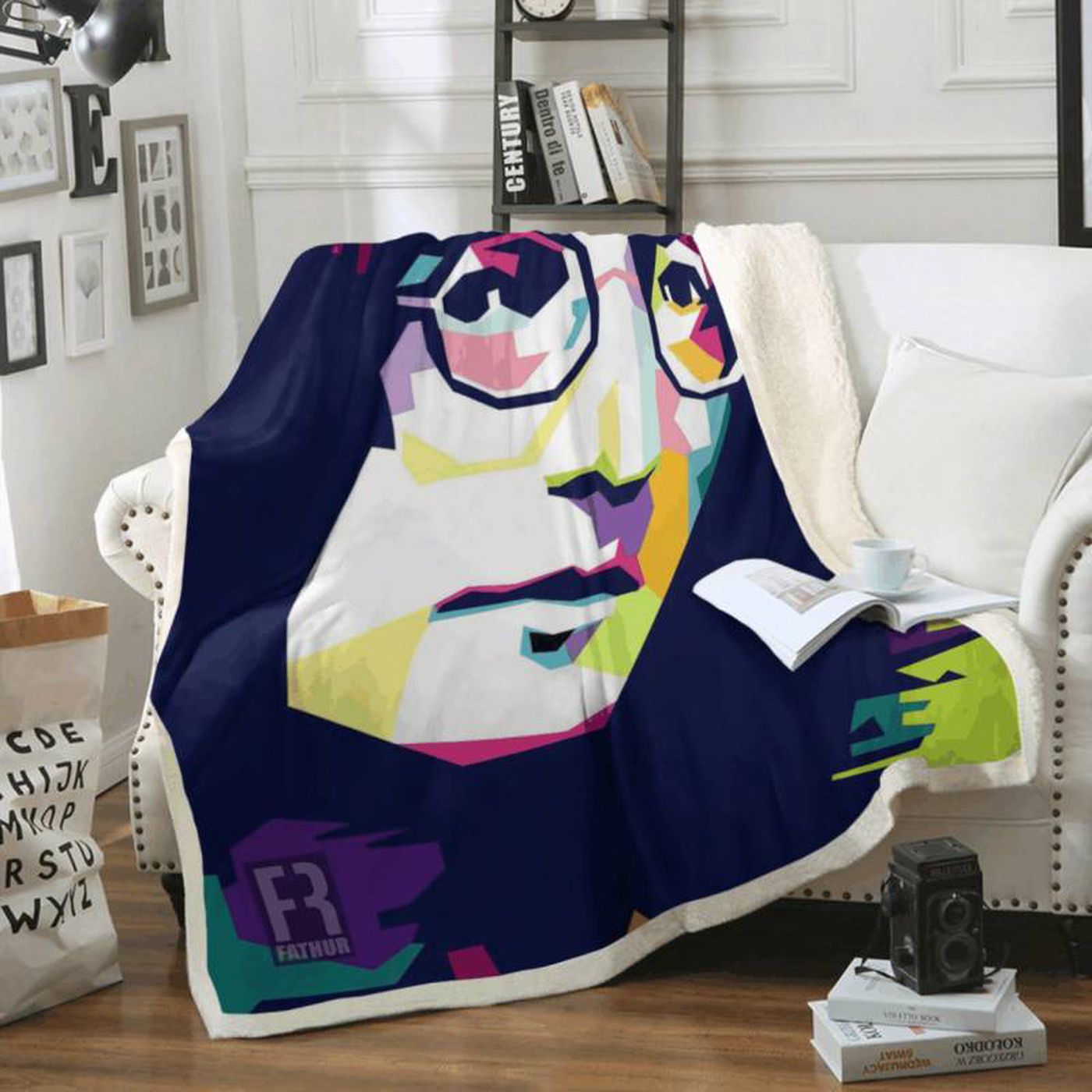 Beatles Rock Band 1960 Art Fleece Blanket – John Lennon Tribute for Fans
