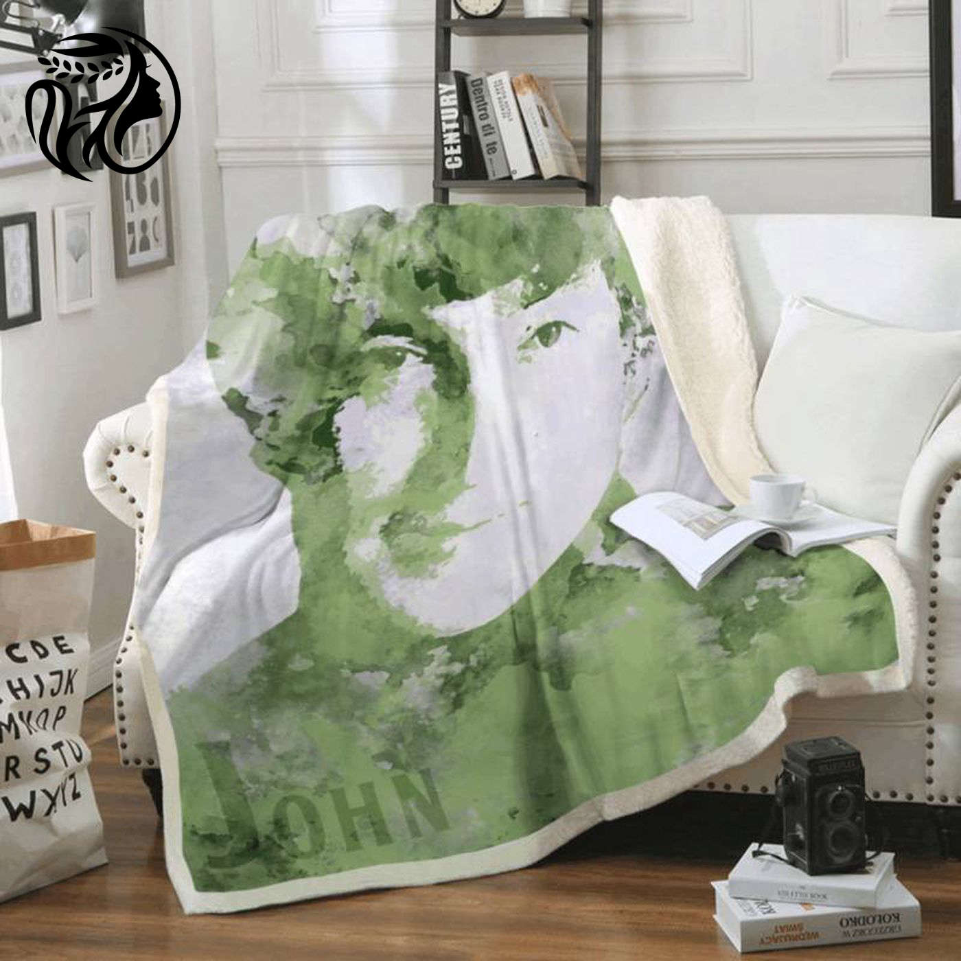 Rock Band Art Fleece Blanket: John Lennon - The Beatles Tribute Cozy and Stylish Throw for Music Lovers