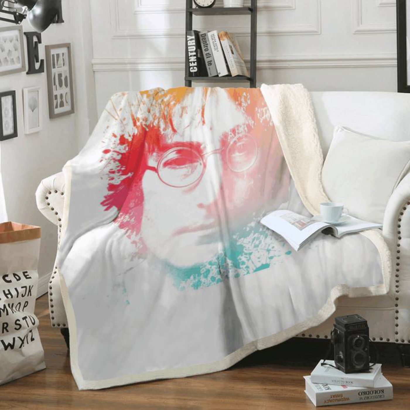 Rock On with John Lennon: The Beatles Fleece Blanket – Cozy Tribute for Music Lovers
