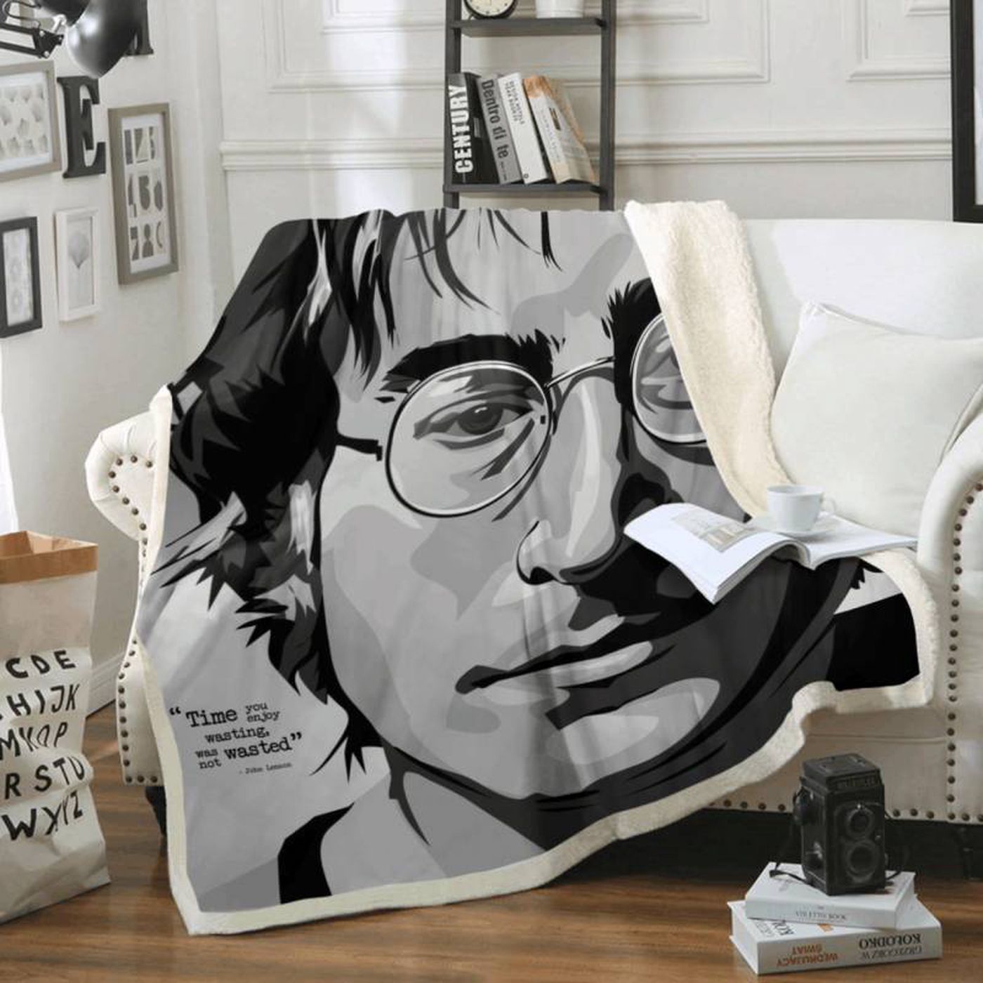 Legendary John Lennon Beatles Rock Band Art Fleece Blanket – 1960 Iconic Design