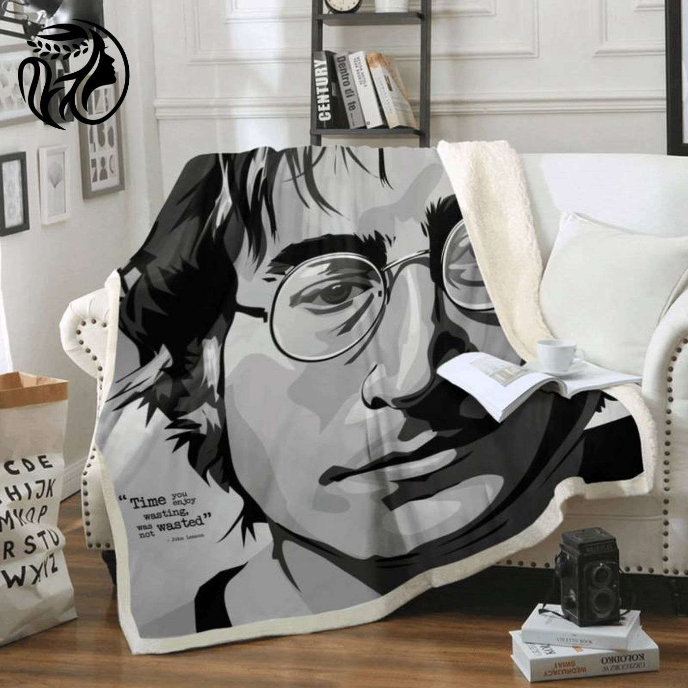 Legendary John Lennon Beatles Rock Band Art Fleece Blanket - 1960 Iconic Design