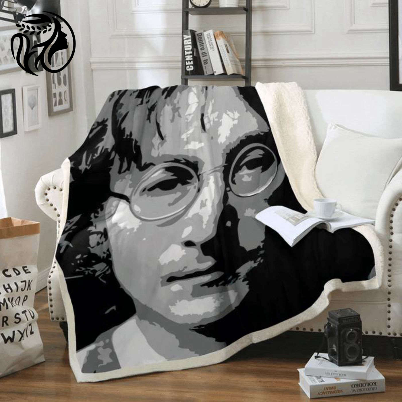 Legendary John Lennon Fleece Blanket – Beatles Rock Band Memorabilia 1960