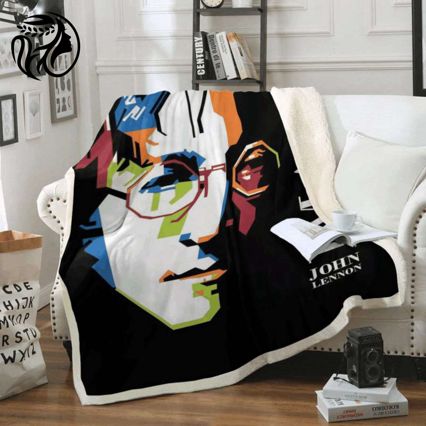 Cozy John Lennon Imagine Fleece Blanket – The Beatles Rock Band Legend s Iconic Tribute