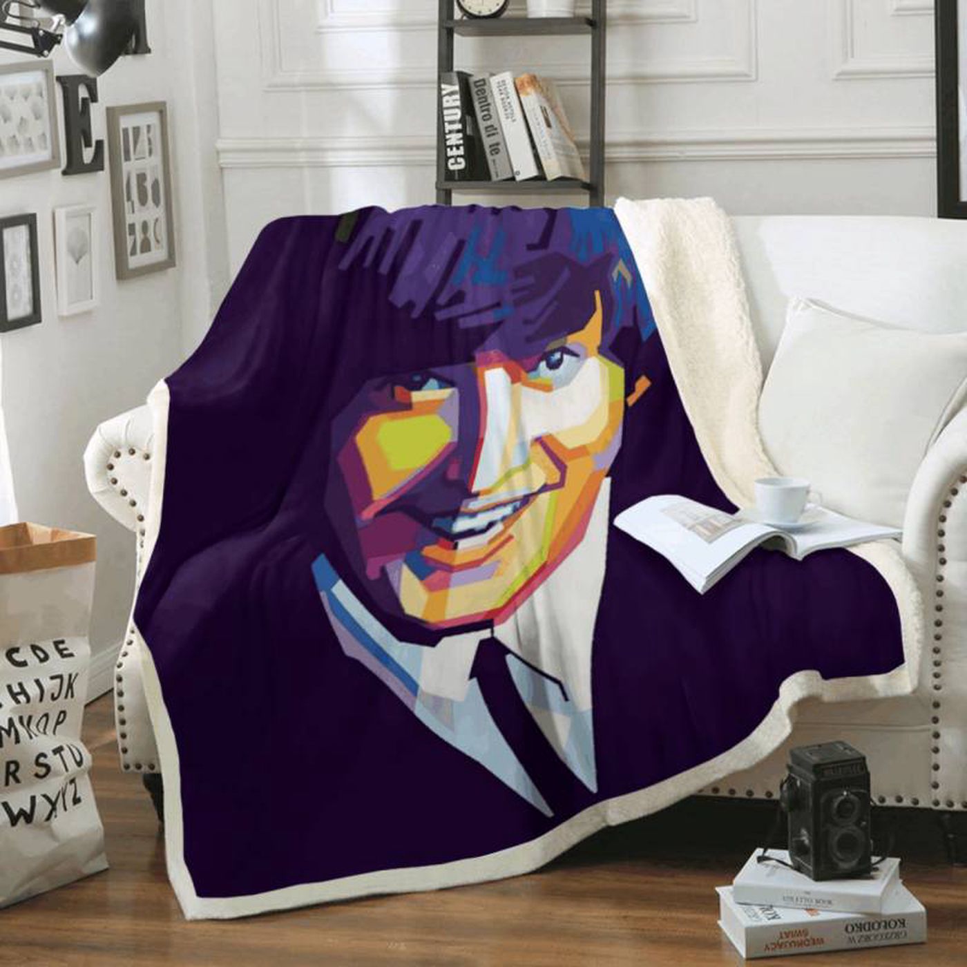 John Lennon Beatles Rock Band Legend 1960 Art Fleece Blanket: Iconic & Cozy Tribute to the Music Icon