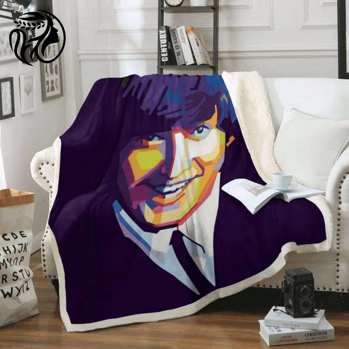 John Lennon Beatles Rock Band Legend 1960 Art Fleece Blanket: Iconic & Cozy Tribute to the Music Icon