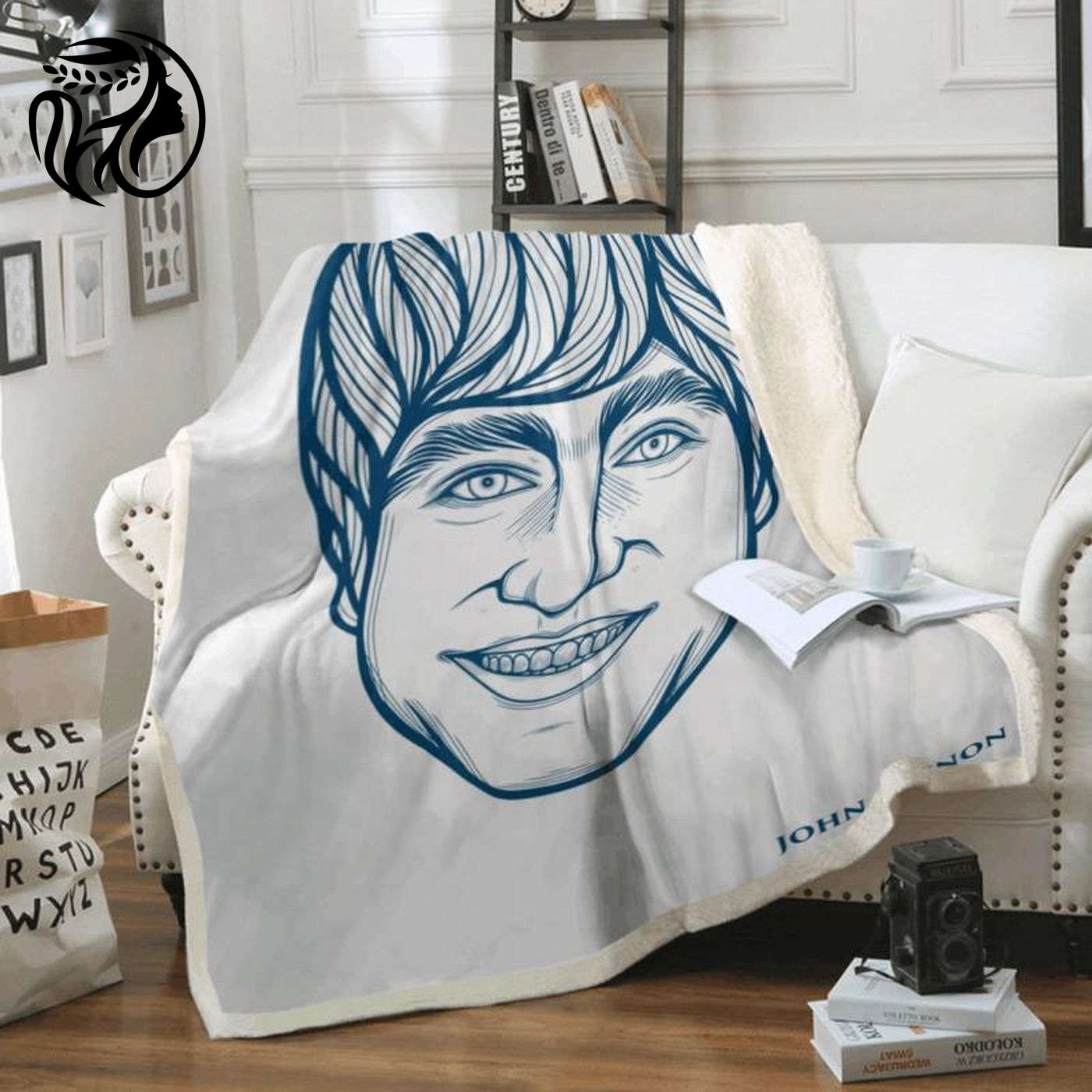 John Lennon Beatles Song Art Fleece Blanket: Cozy Tribute for Fans