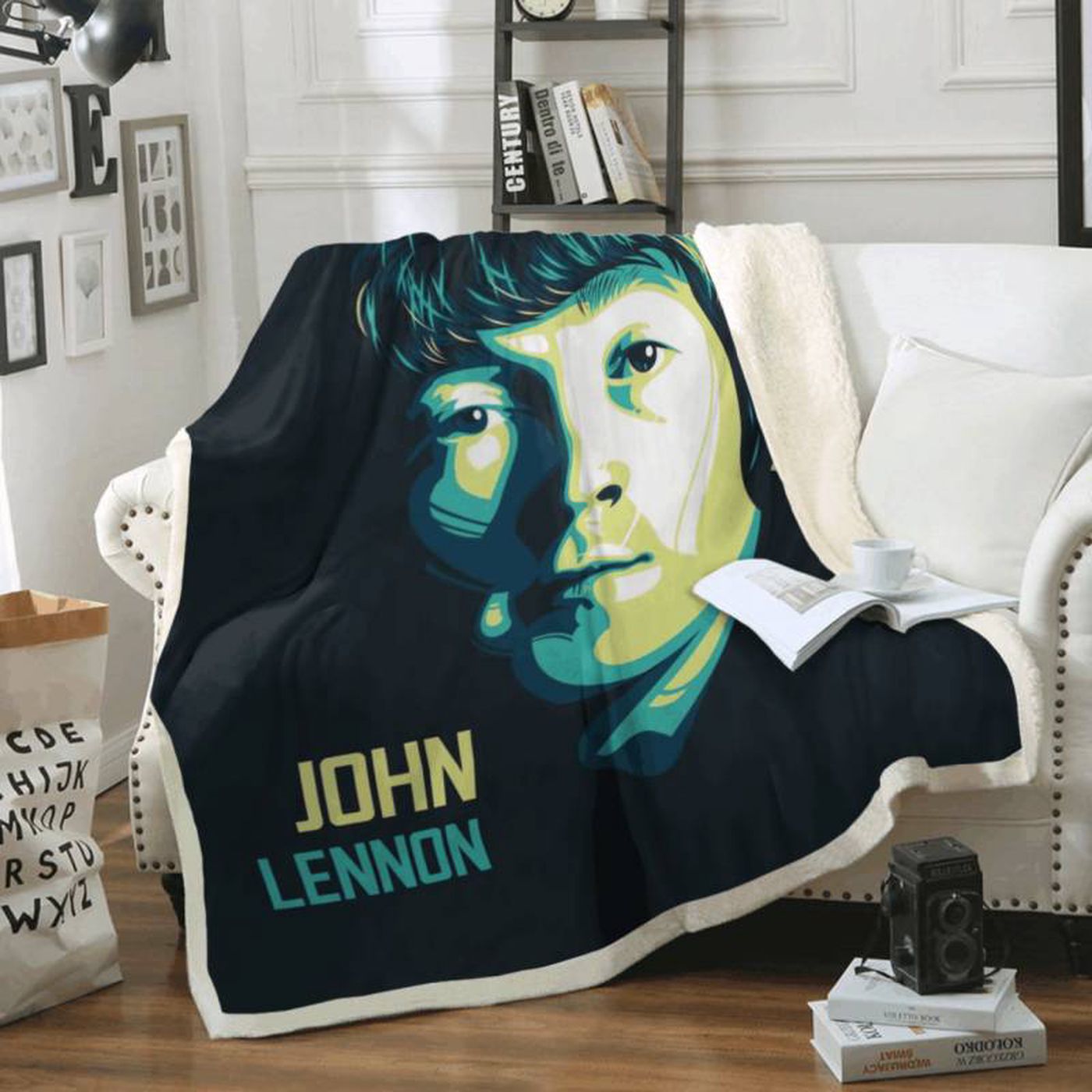 Beatles Legend: John Lennon Art Fleece Blanket – English Band Memorabilia