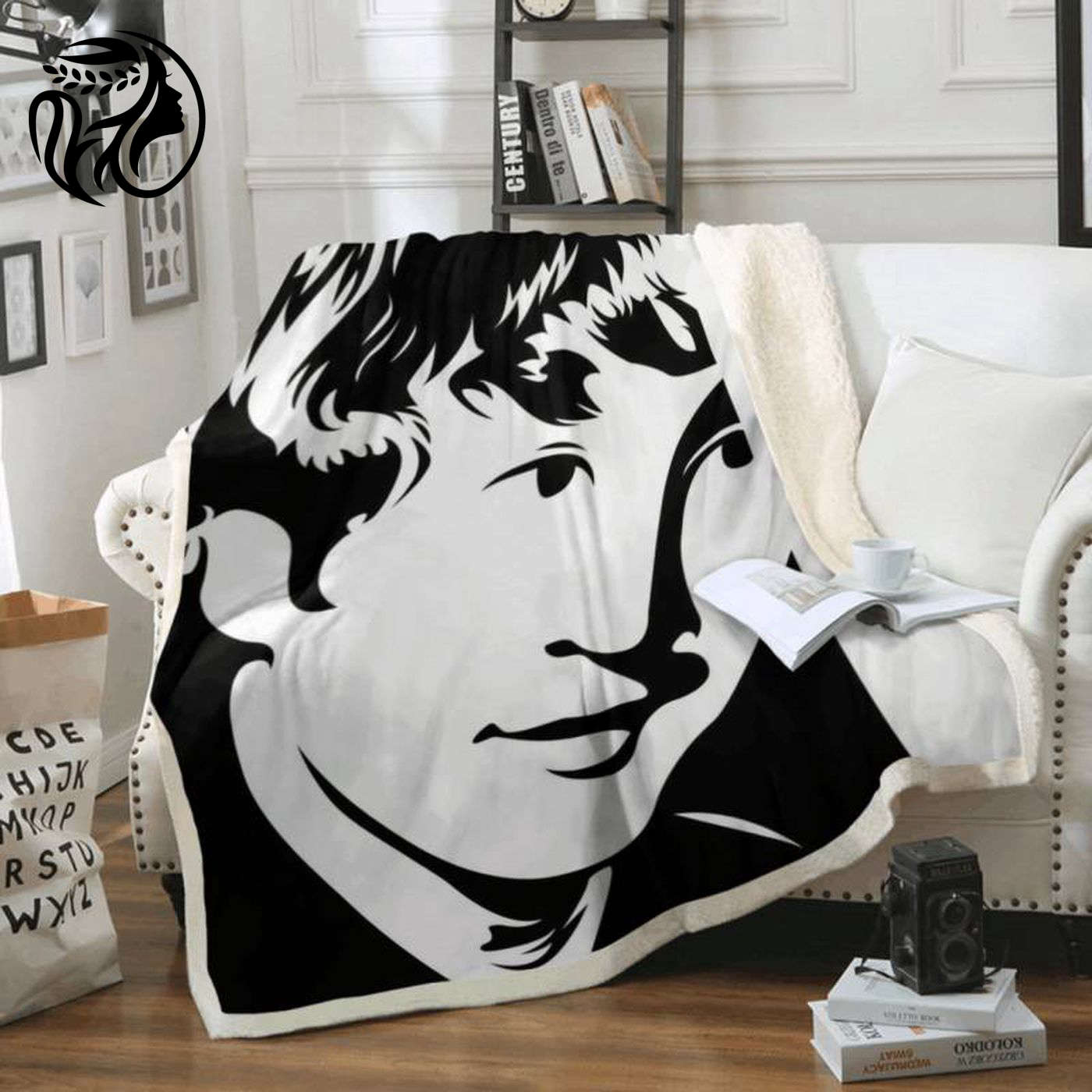 Legendary John Lennon Beatles Fleece Blanket: English Band Tribute