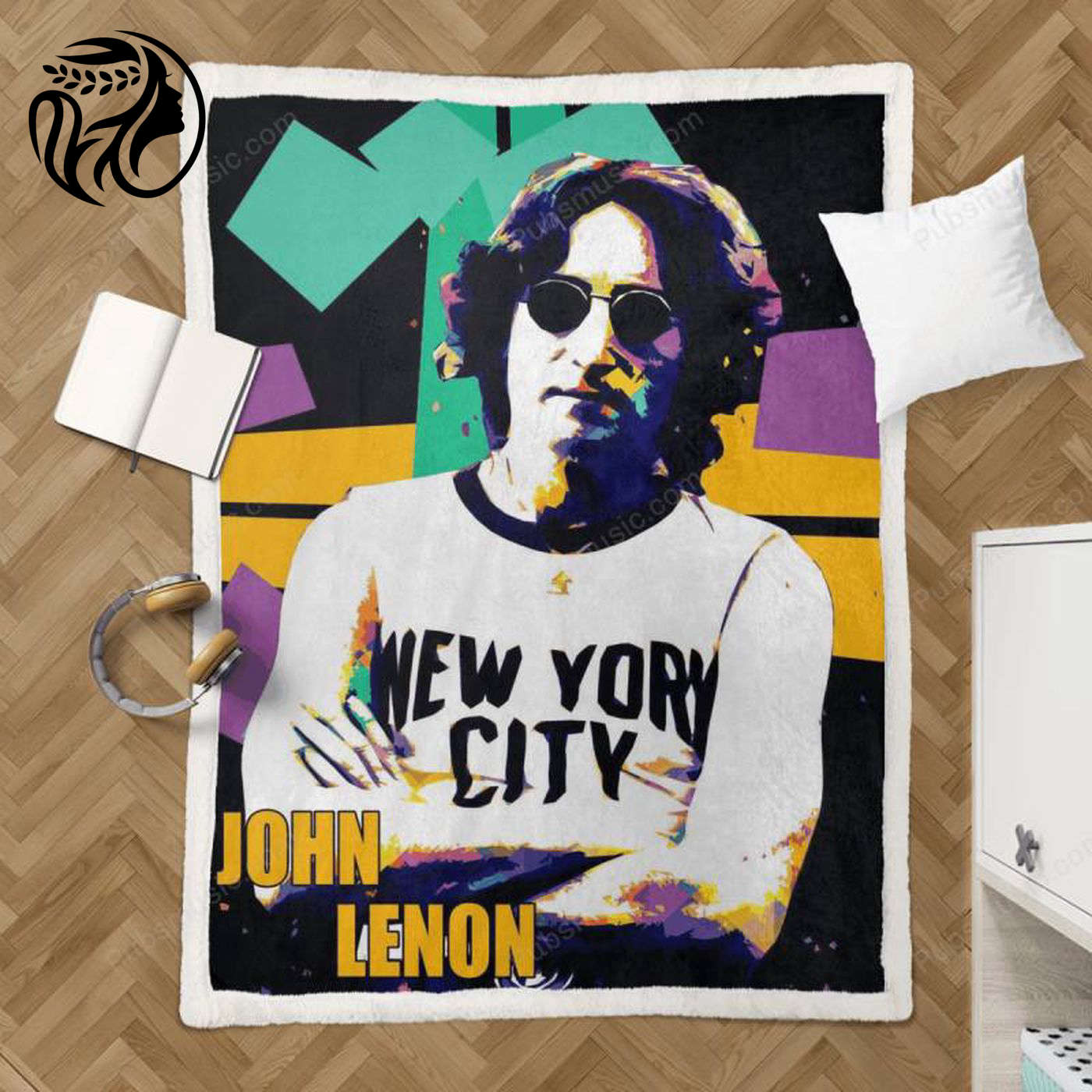 John Lennon Beatles Legend Sherpa Fleece Blanket: Cozy Tribute for Fans