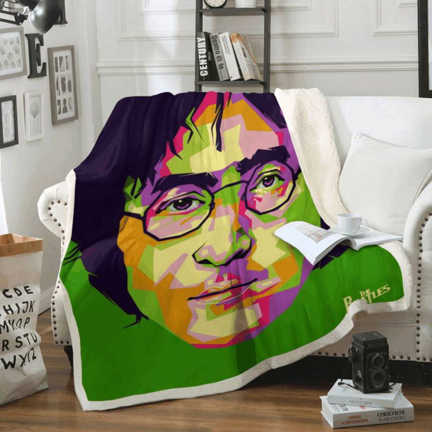Beatles Yesterday Art Fleece Blanket: John Lennon Tribute for Ultimate Comfort Beatles Yesterday Art Fleece Blanket: John Lennon Tribute for Ultimate Comfort