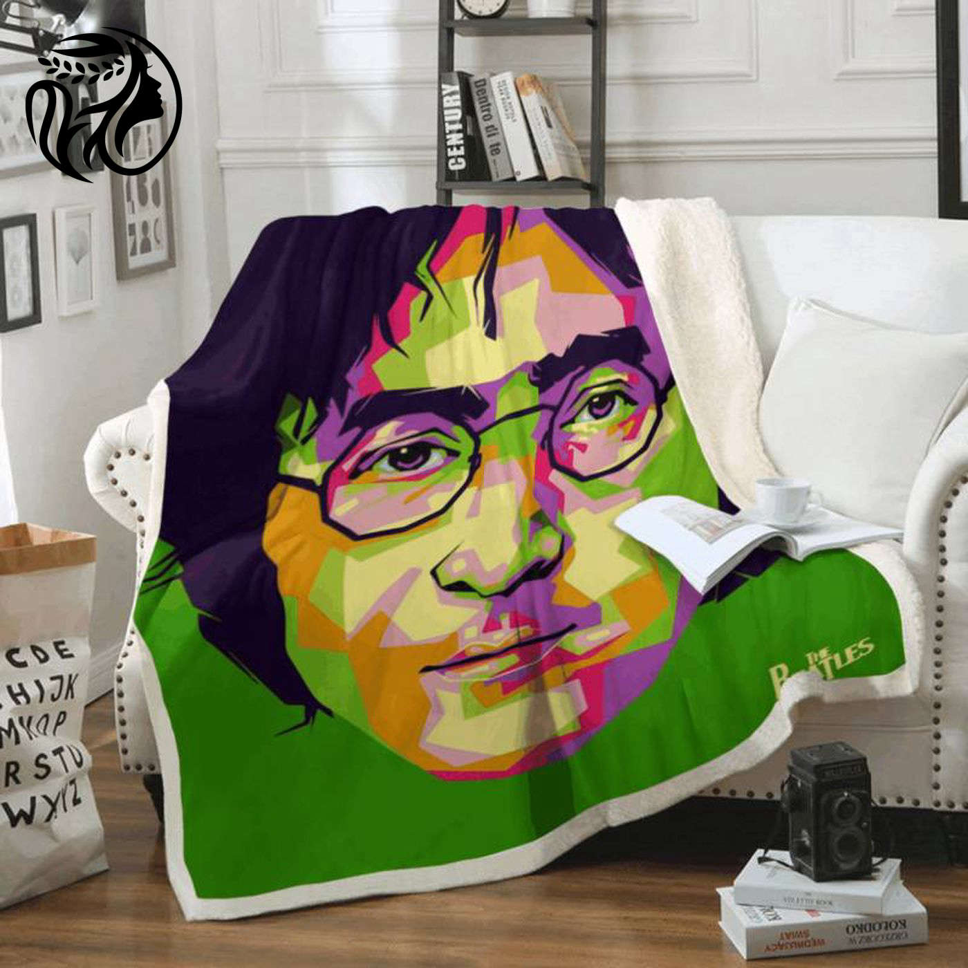 Beatles Yesterday Art Fleece Blanket: John Lennon Tribute for Ultimate Comfort