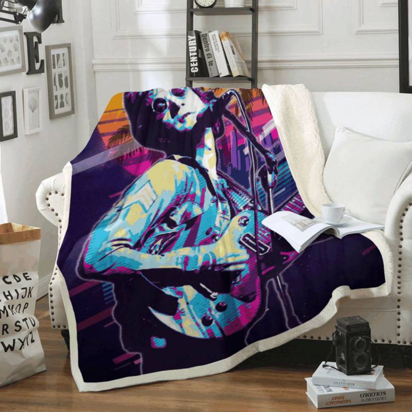 Beatles Legend Fleece Blanket: John Lennon Tribute – Cozy Music Memorabilia