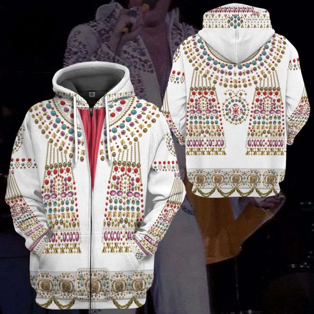 Legend Elviss Preleyy Egyptian Jumpsuit Cosplay Custom All Over Print Hoodie , Sweatshirt T-Shirt Tracksuit 3D All Over Printed Zip Hoodie