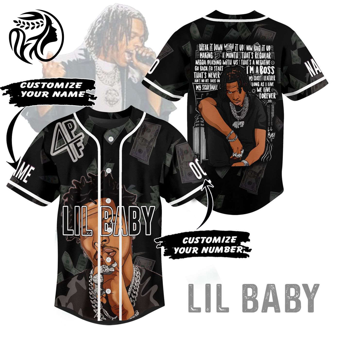Lil Baby Baseball Jersey For Men Women And Kids Gift