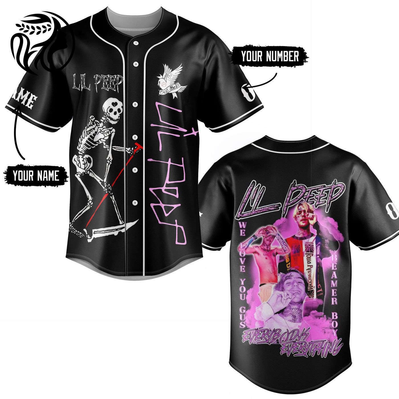 Lil Peep Baseball Jersey For Men Women And Kids Gift