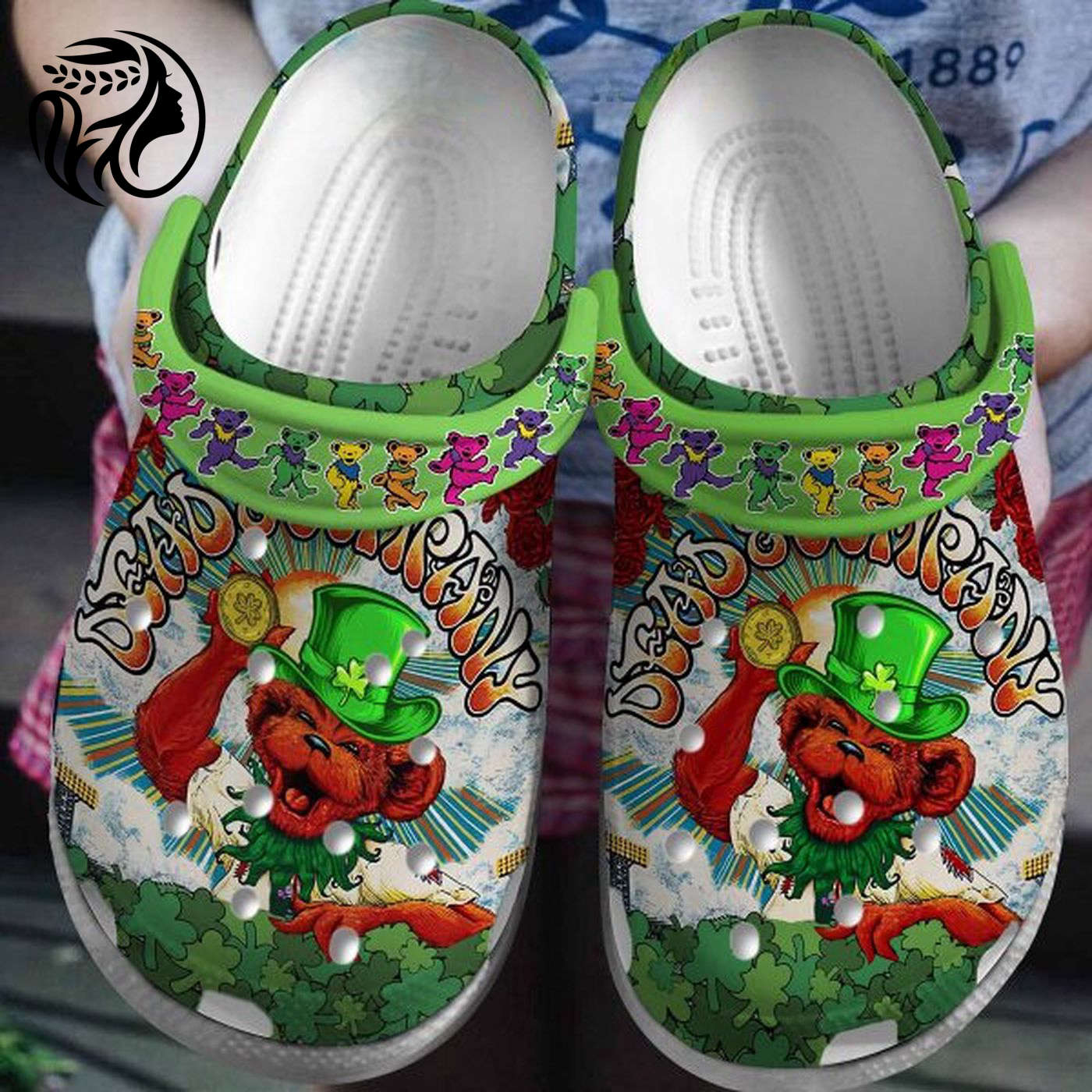 Limited Edition Grateful Dead Dancing Bear St. Patrick’s Day Clogs
