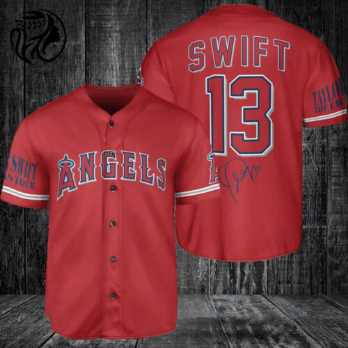 Los Angeles Angels Taylor Swift Fan Baseball Jersey  - Gift for Men Women
