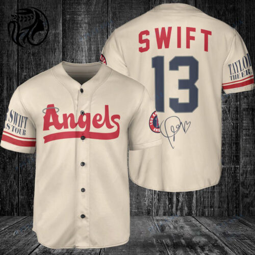 Los Angeles Angels Taylor Swift Fan Baseball Jersey  - Gift for Men Women