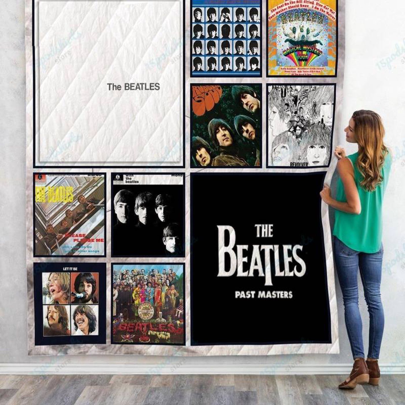 New M The Beatles Band Albums Quilt Blanket – Authentic Cozy and Limited Edition!