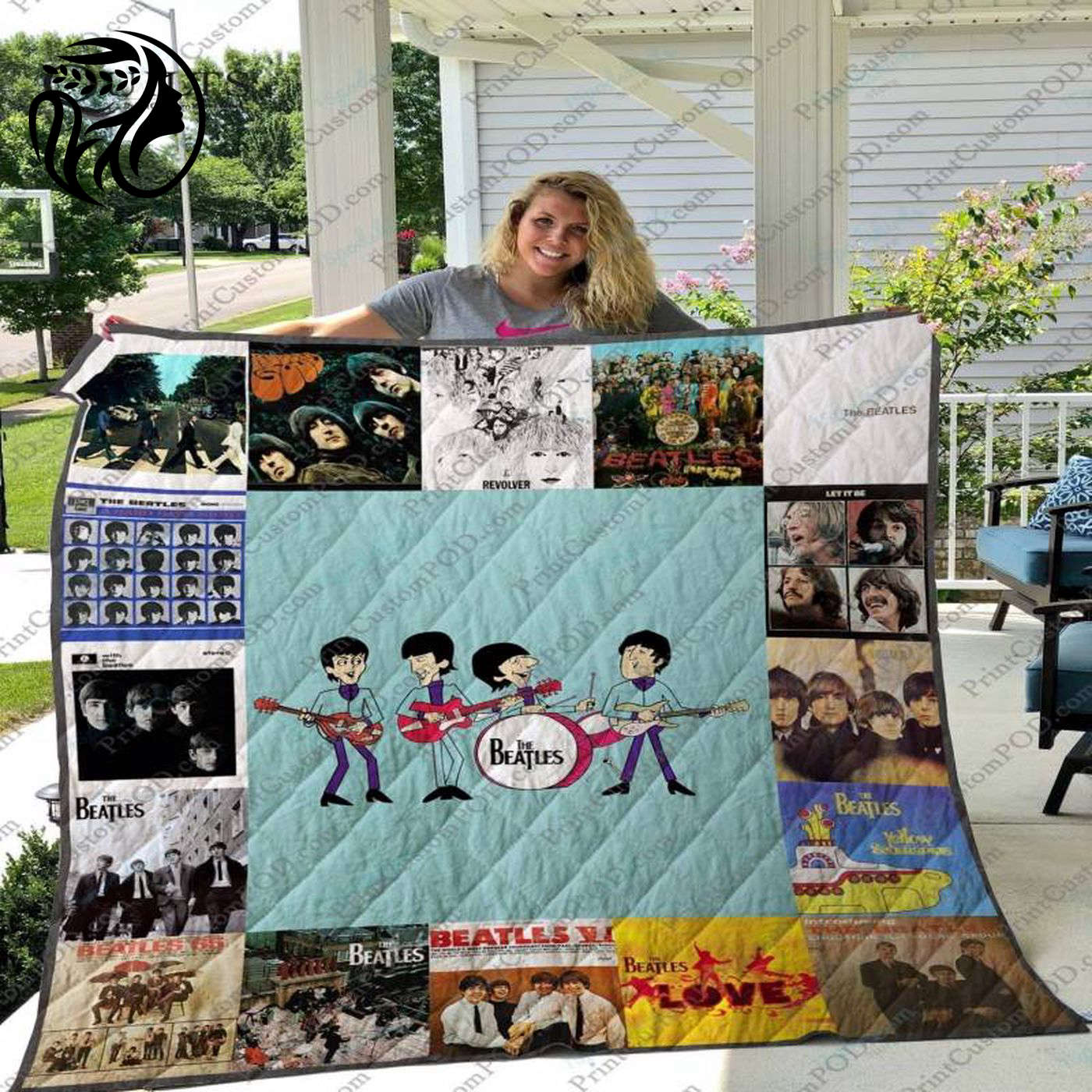 Cozy Up with the M The Beatles Blanket 01 – Beatlemania-inspired Comfort for Die-Hard Fans!