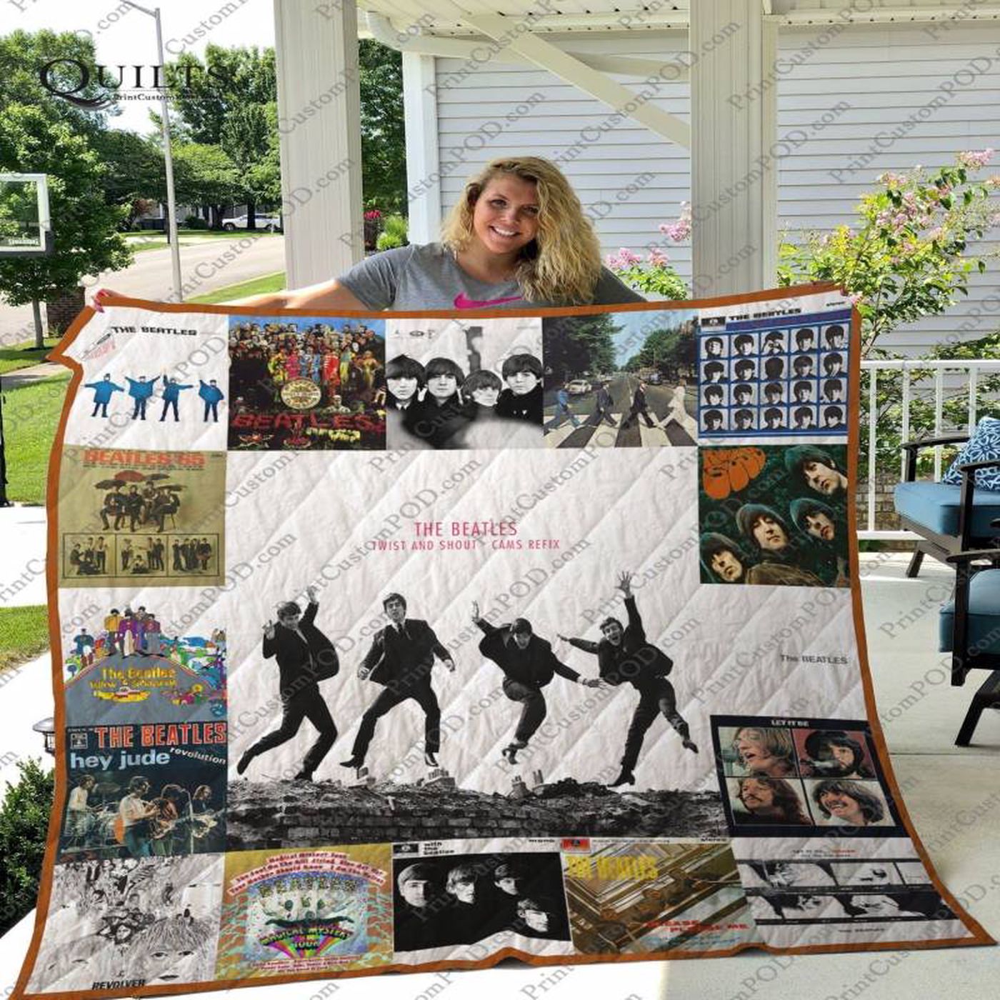 M The Beatles Quilt Blanket Ver 17: Perfect Gift for Fans High-Quality Music-inspired Bedspread