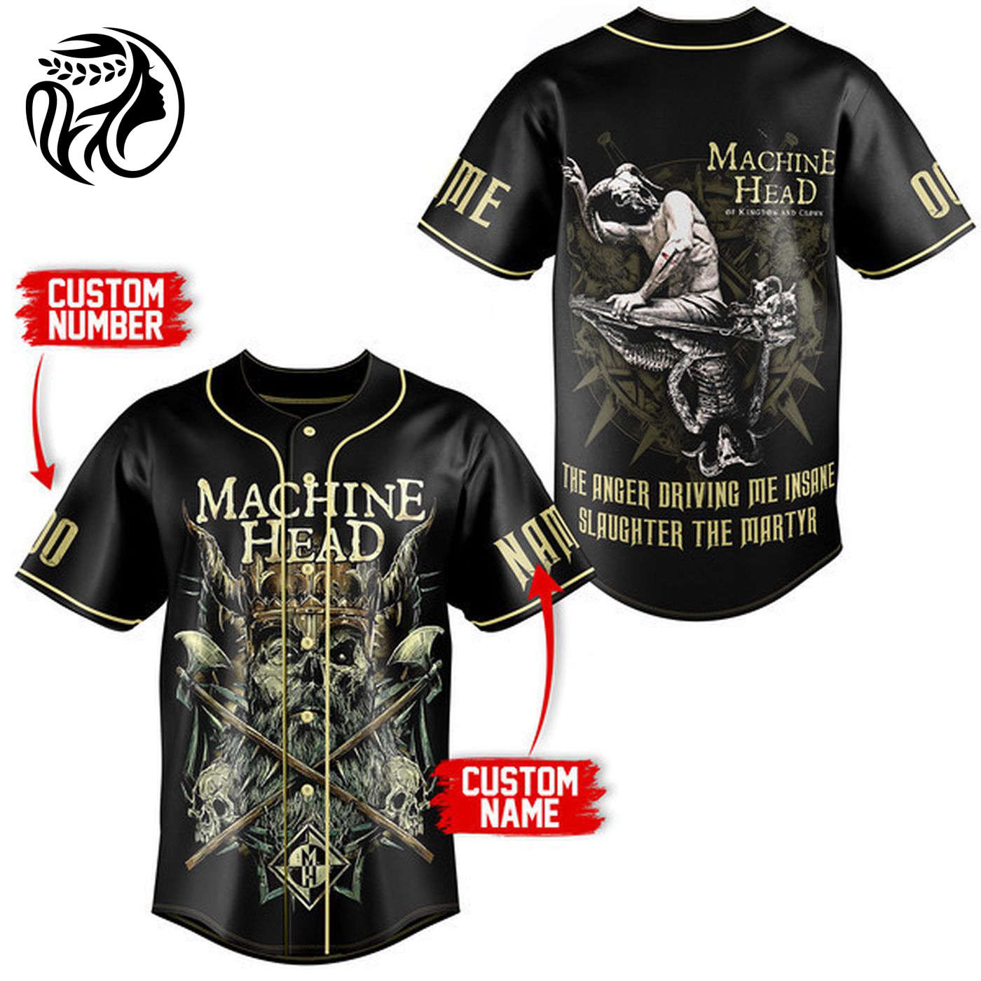 Machine Head Baseball Jersey For Men Women And Kids Gift