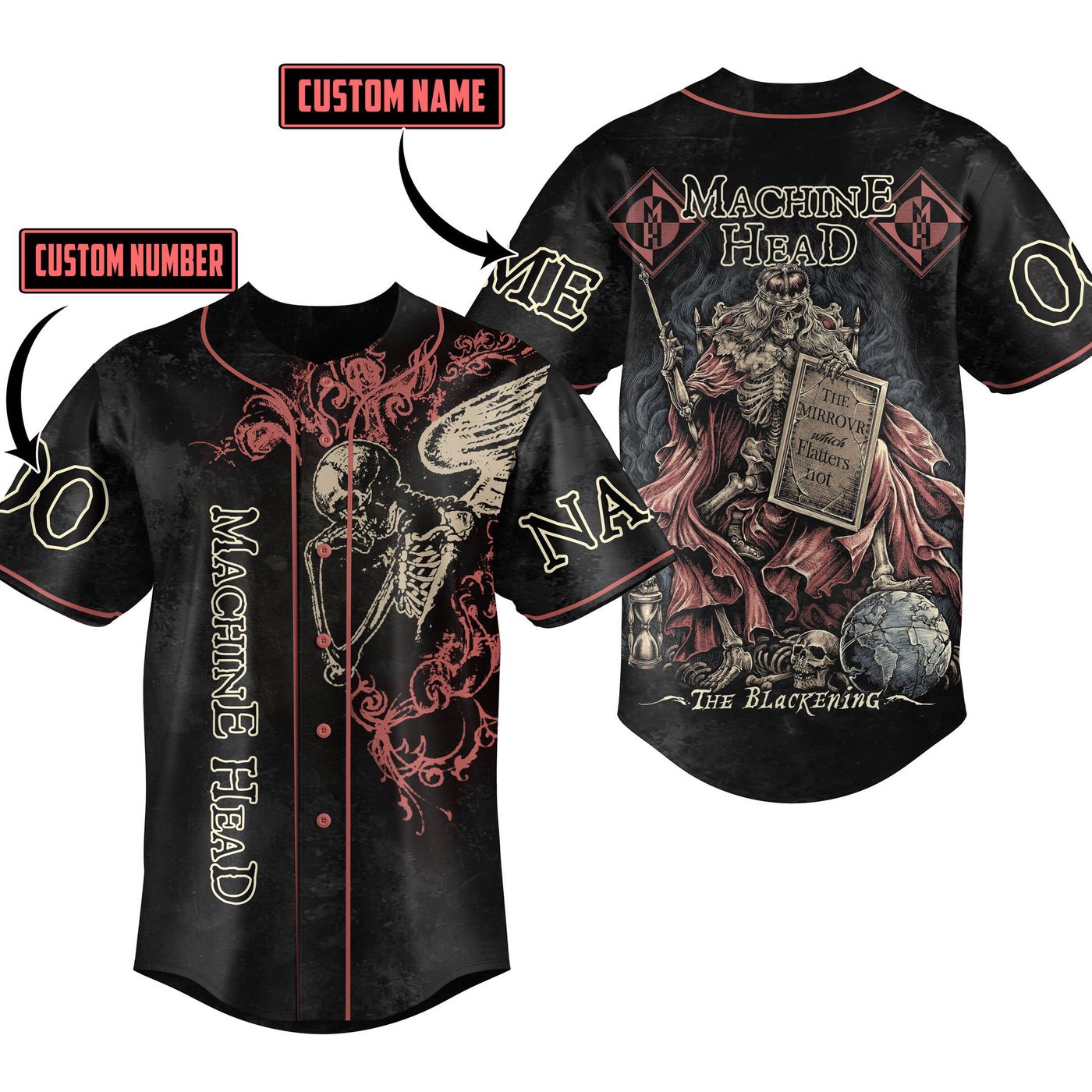 Machine Head Baseball Jersey For Men Women And Kids Gift Machine Head Baseball Jersey For Men Women And Kids Gift
