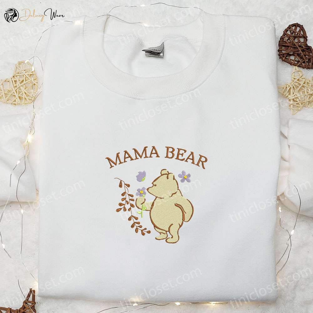 Mama Bear Picking Flowers Shirt: Mother’s Day Hoodie Best Gift For Mom