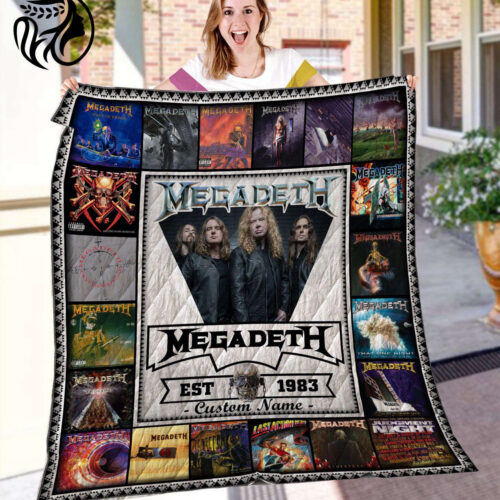 Megadeth 2 Blanket Quilt G95: Rock Out in Style with this Cozy and Bold Music-Themed Bedding