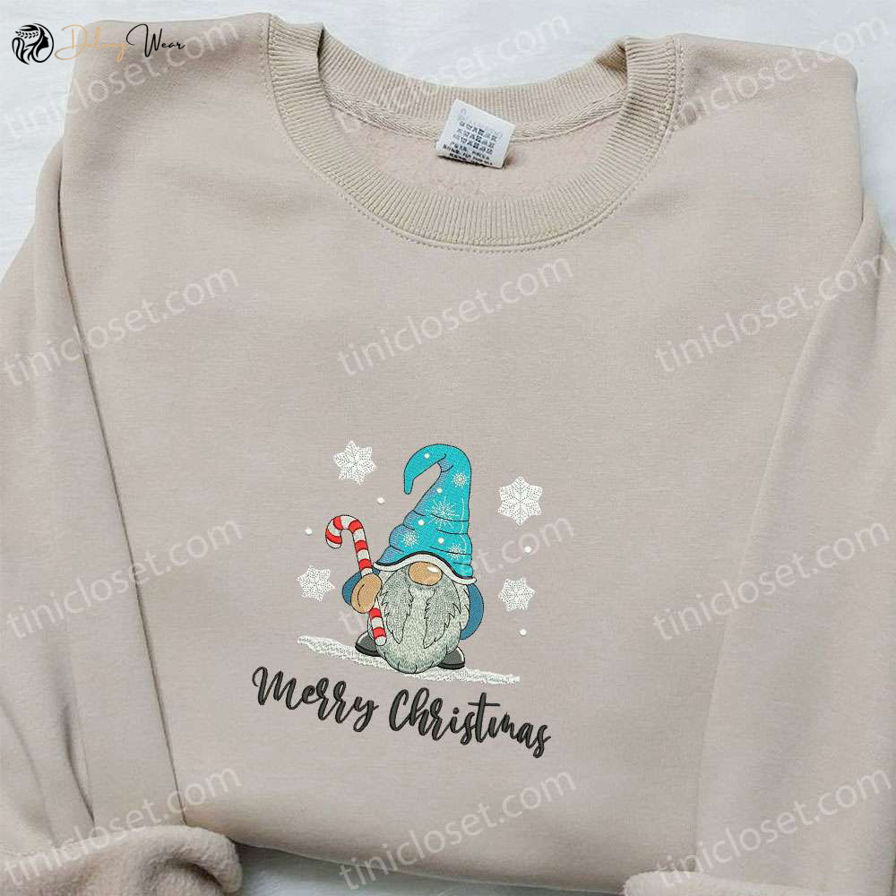 Merry Christmas Gnome Snow Candy Cane Shirt & Hoodie: Best Family Gifts