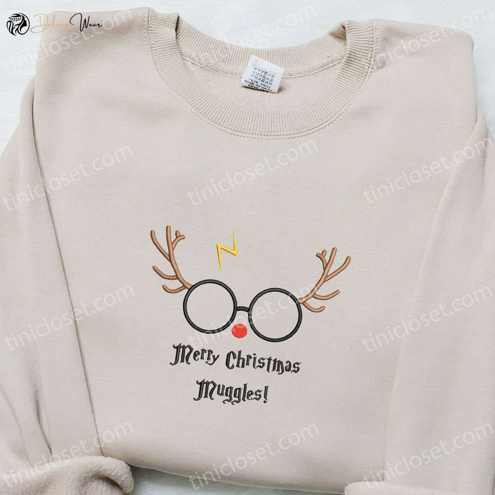 Merry Christmas Muggle Harry Potter Reindeer Shirt & Hoodie: Best Family Gifts