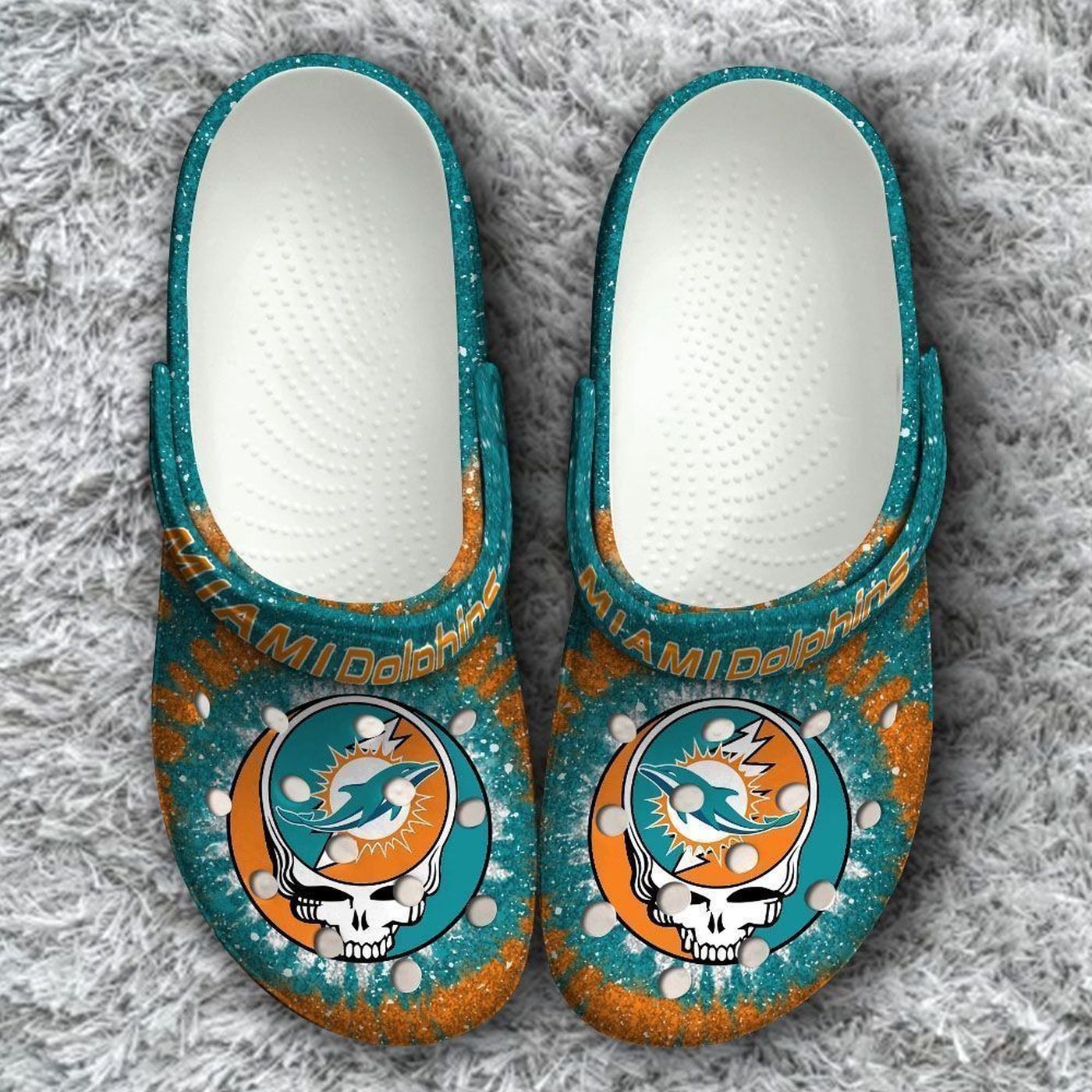 Miami Dolphins Grateful Dead Classic Unisex Classic Clogs For Fans Unisex Gifts 2024