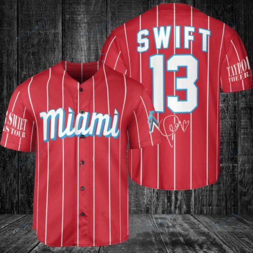 Miami Marlins Taylor Swift Fan Baseball Jersey  – Gift for Men Women