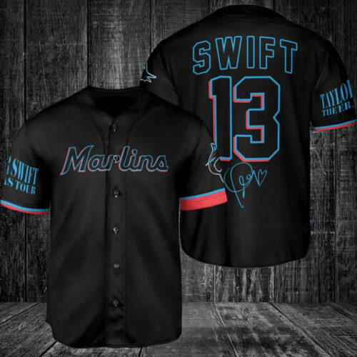Miami Marlins Taylor Swift Fan Baseball Jersey  – Gift for Men Women