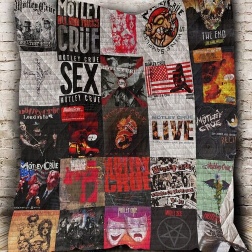 Rock out with Motley Crue 02 Blanket Quilt – Stylish and Cozy Rock Band Tribute Bedding