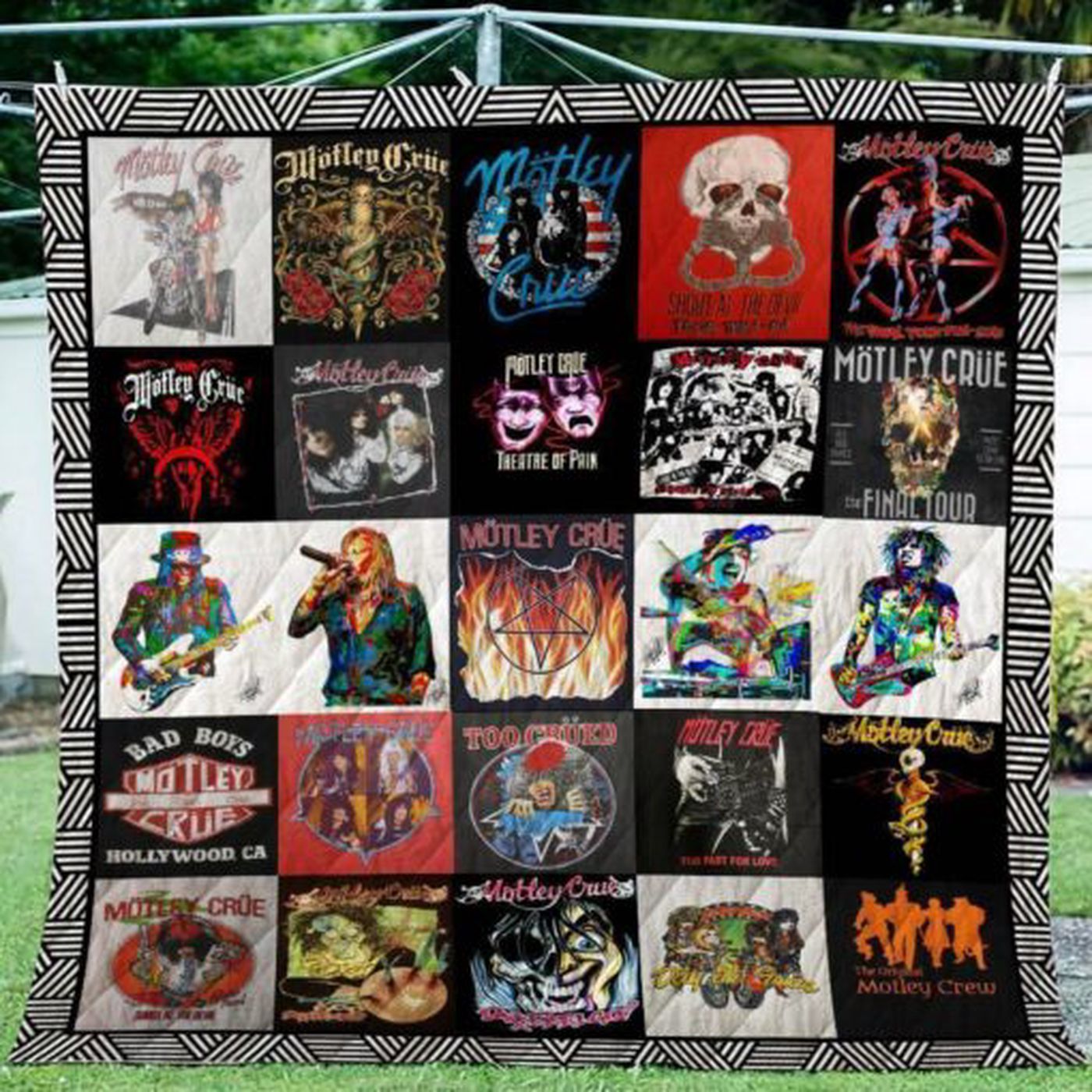 Motley Crue 1 Quilt Blanket: Ultimate Home Decor Gift for Fans