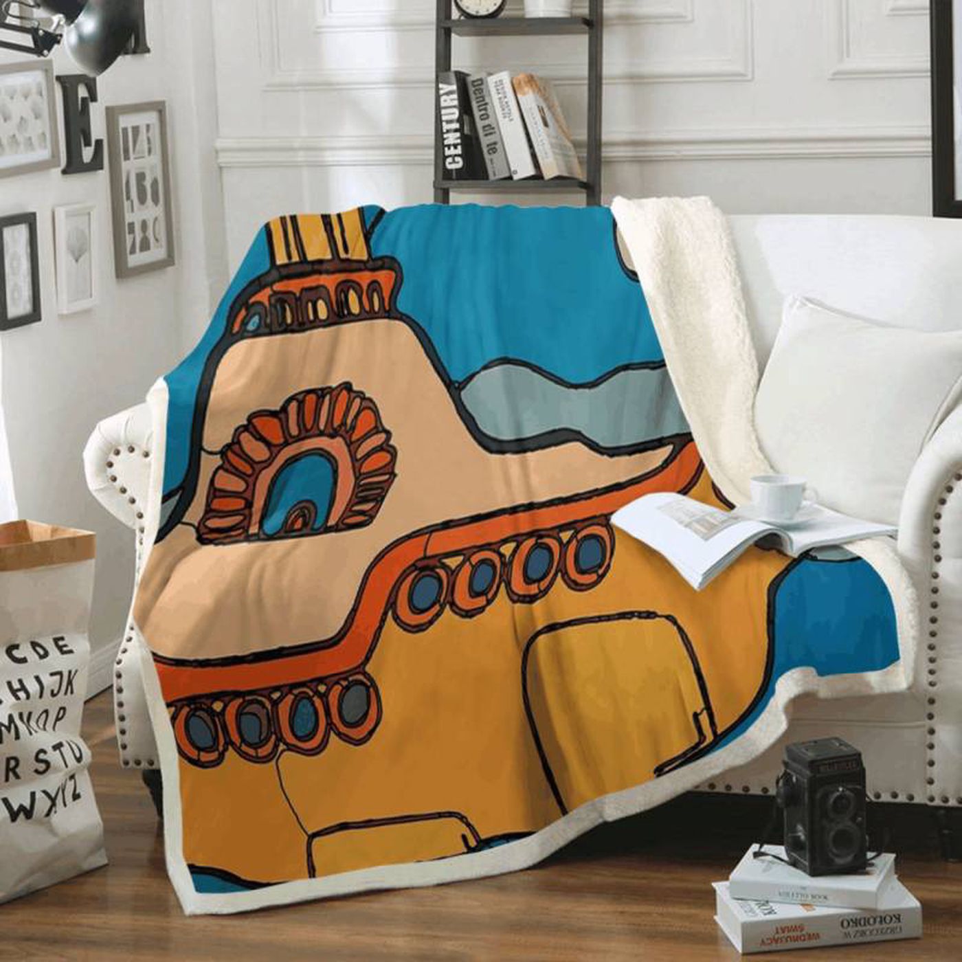 Beatles Fans Fleece Blanket: My Yellow Submarine – The Ultimate Tribute for Beatles Enthusiasts!