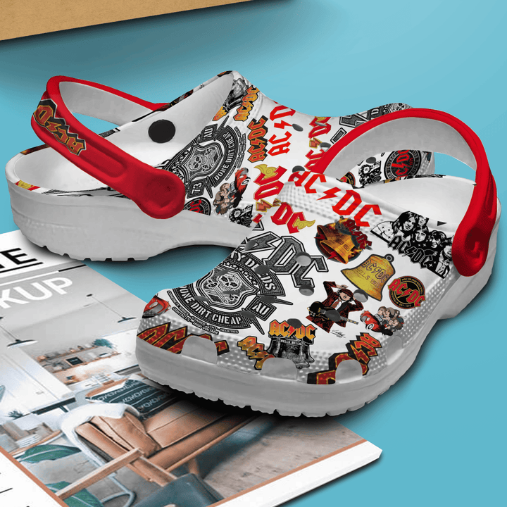 New Design Of ACDC Rock Band Music Clogs For Fans