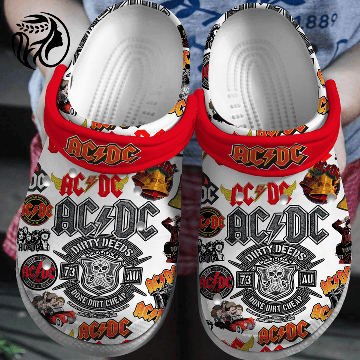 New Design Of ACDC Rock Band Music Clogs For Fans