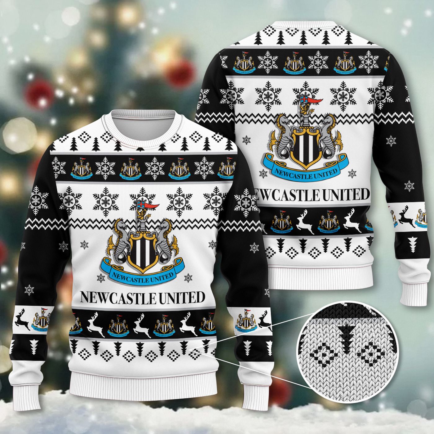 Newcastle United 3D Ugly Sweater  – Gift for Women –  – Gift for Women for Men Women Christmas Day