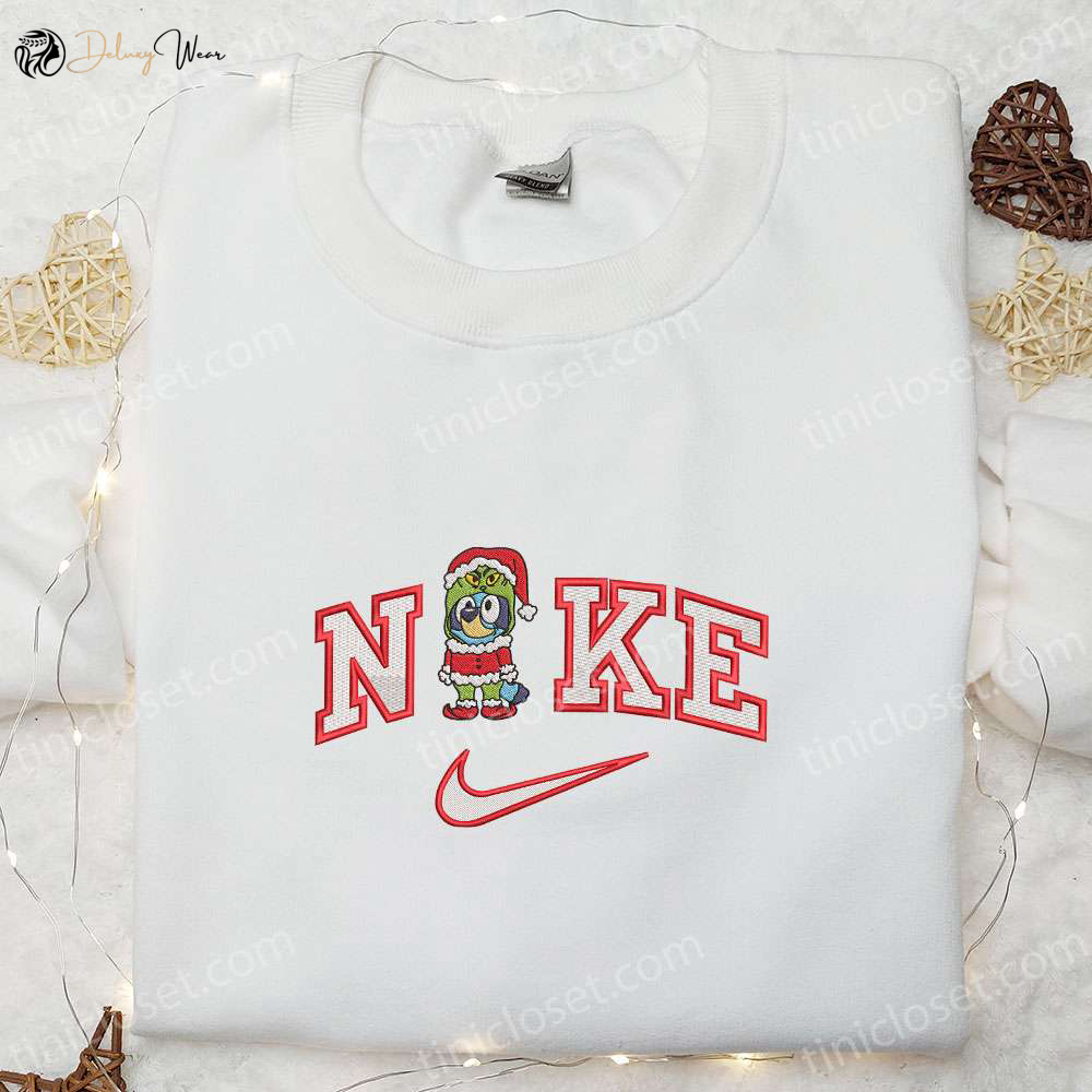 Nike x Bluey Grinch Cosplay Shirt & Cartoon Hoodie: Best Christmas Gift Ideas